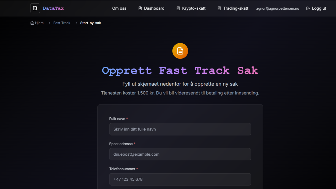 Fast Track skattehjelp er lansert