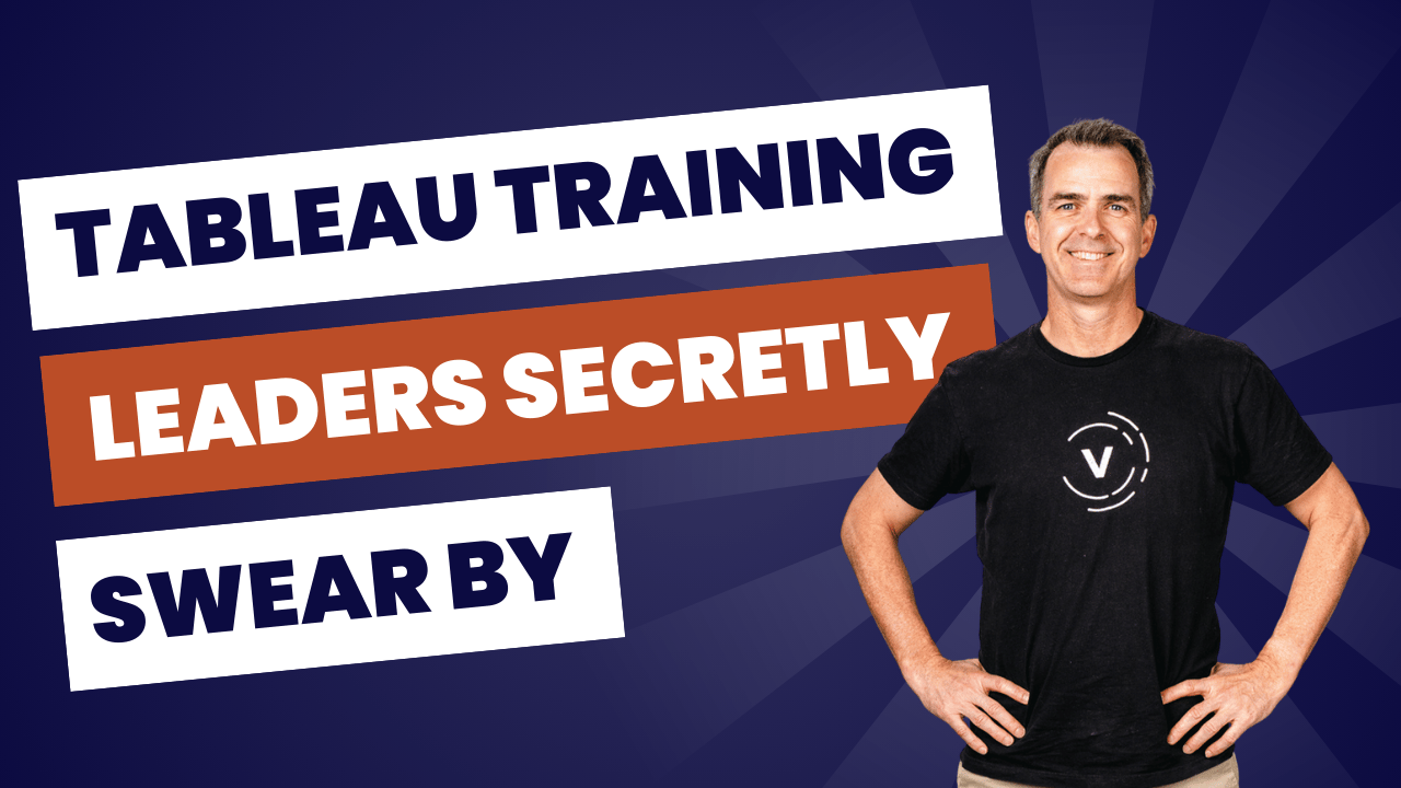 Profile shot of Andy Kriebel with text "Tableau Training Leaders Secretly Swear By"
