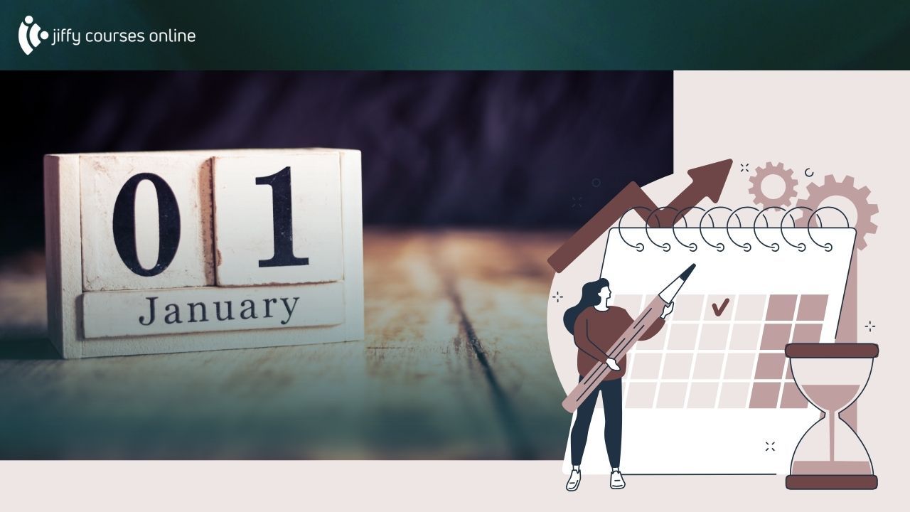 Creator planning a Kajabi course before the new year; title ‘Why You Shouldn’t Wait Until January to Fix Your Kajabi Course’.