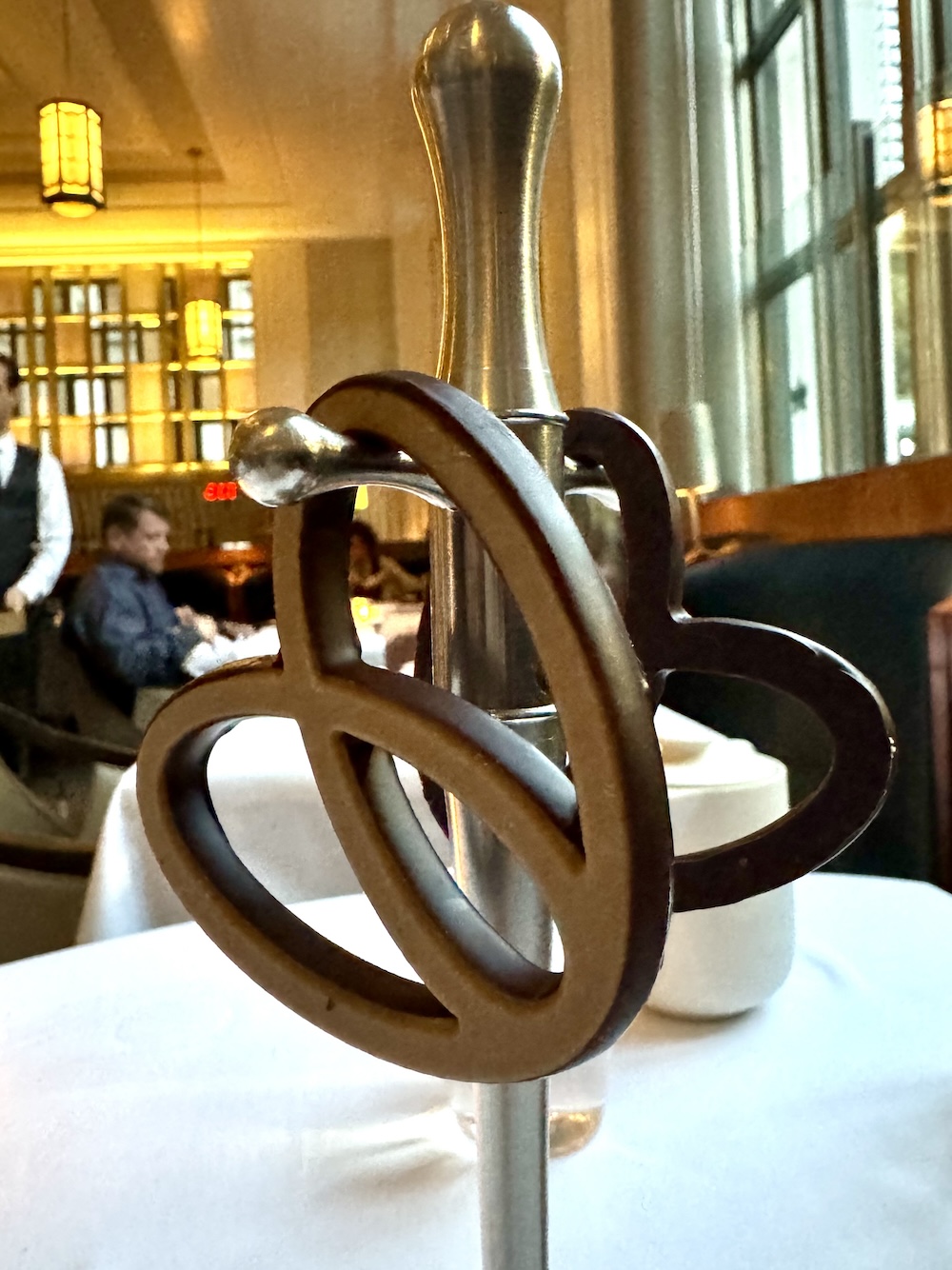 Pretzel snack at Eleven Madison Park