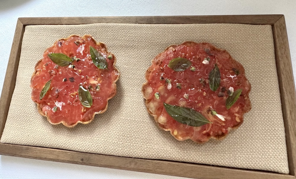 Tomato tartlets course at Eleven Madison Park