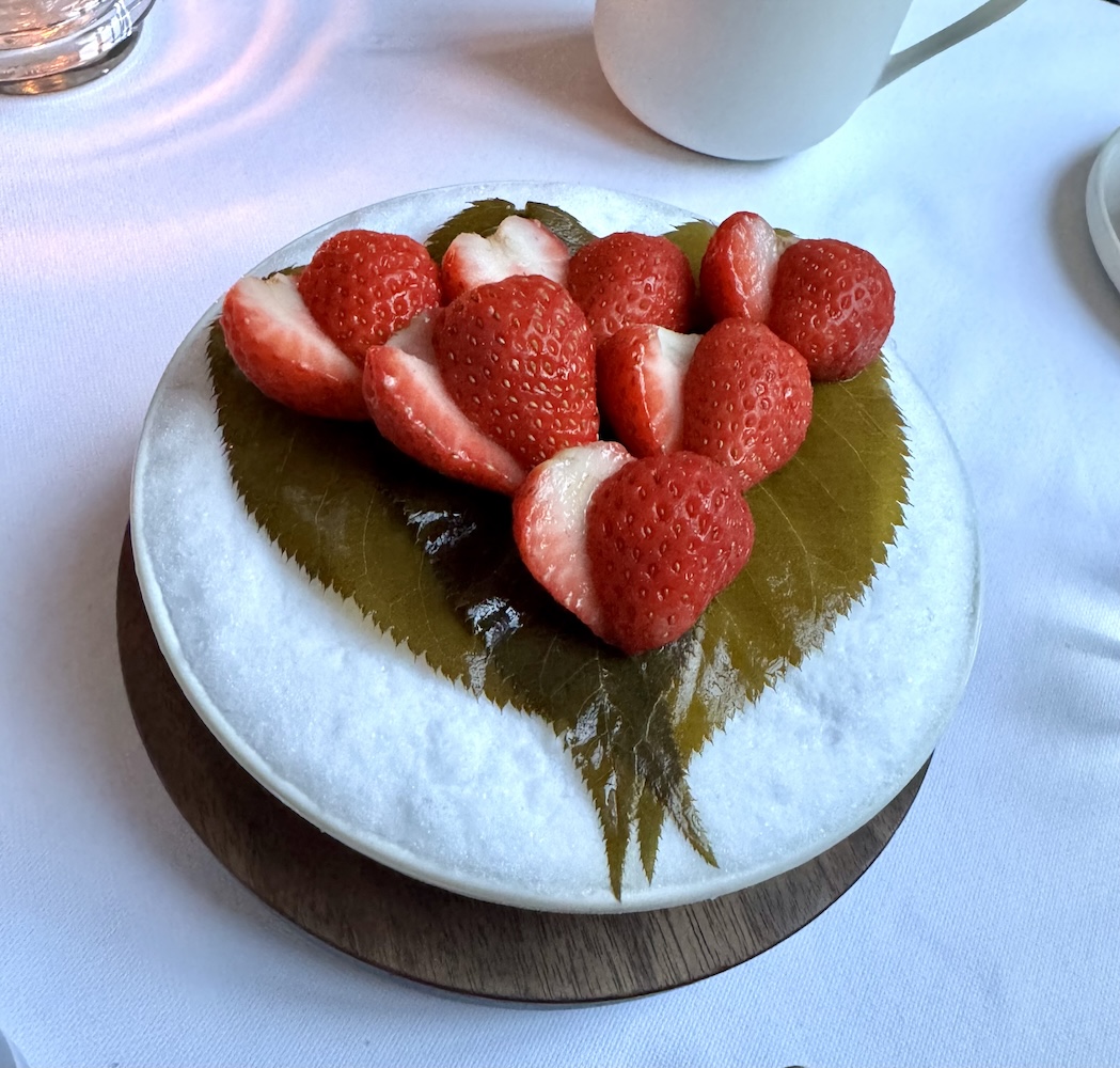 Strawberry dessert at Eleven Madison Park