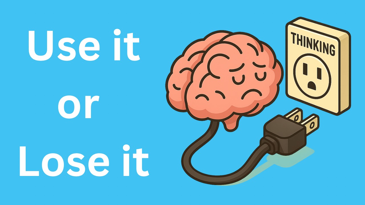 Brain unplugged from thinking 