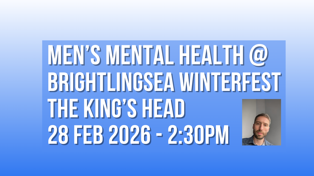 Men’s Mental Health event at Brightlingsea Winterfest 2026, The King’s Head, 28 February at 2:30pm, featuring Craig Fookes speaking on nervous system function and burnout.