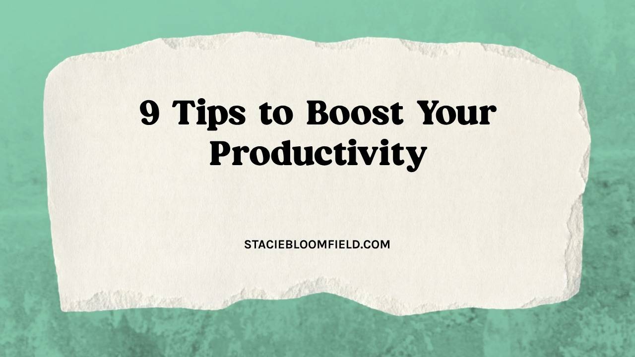 9 tips to boost your productivity as an artist