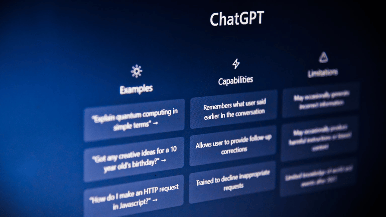 chatgptman sitting while using chatgpt on laptop