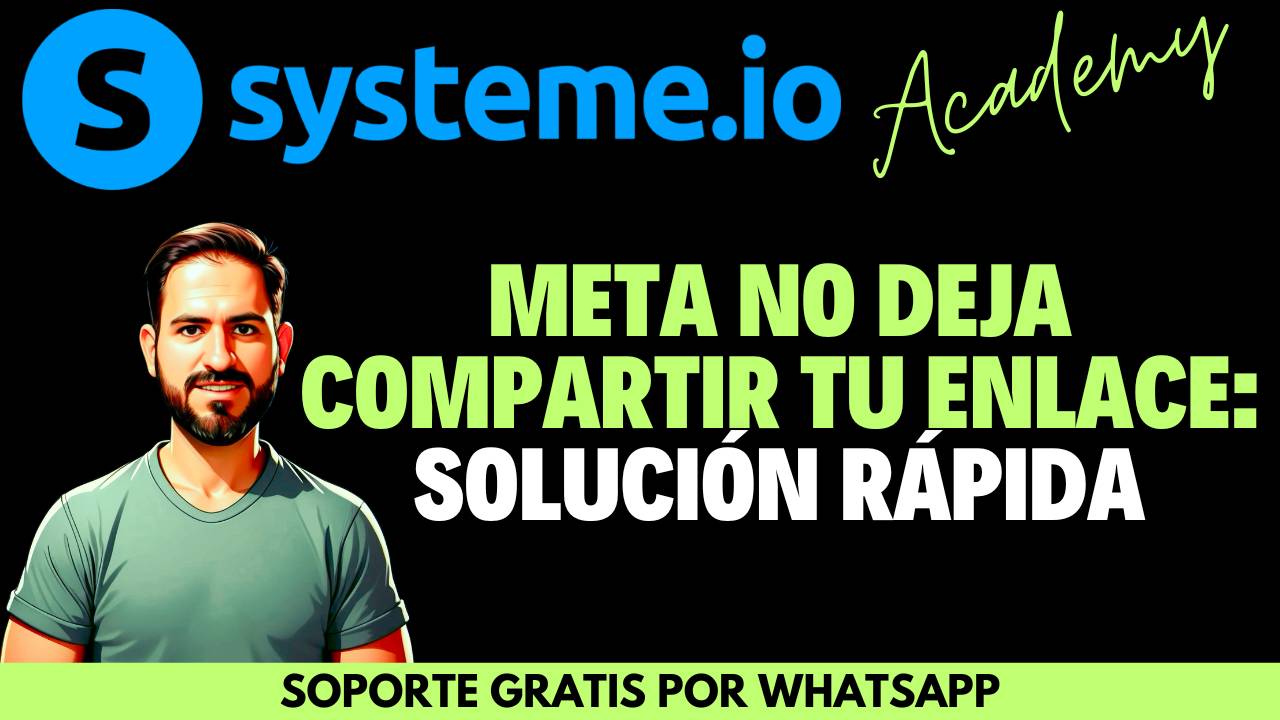 Cómo resolver los problemas al compartir enlaces de Systeme en Meta