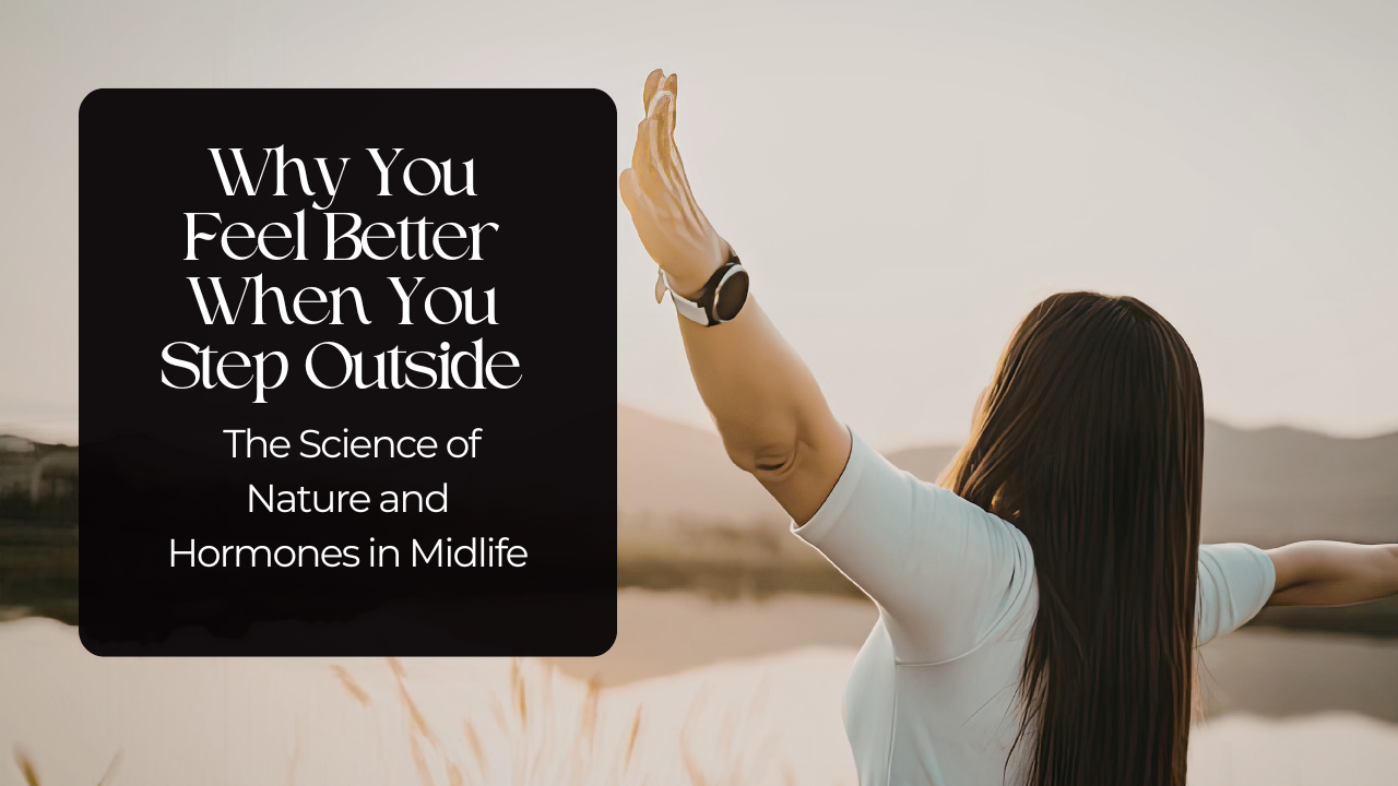 woman stretching in nature 