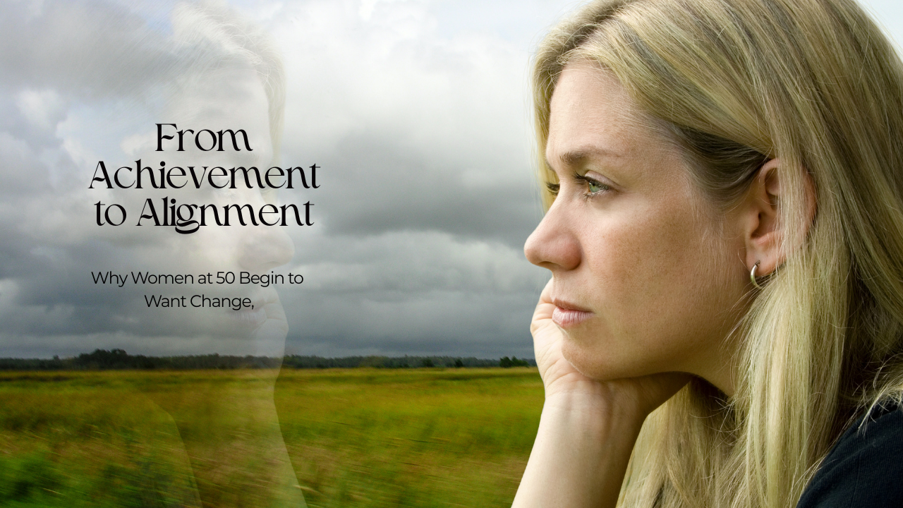 woman reflecting in mirror