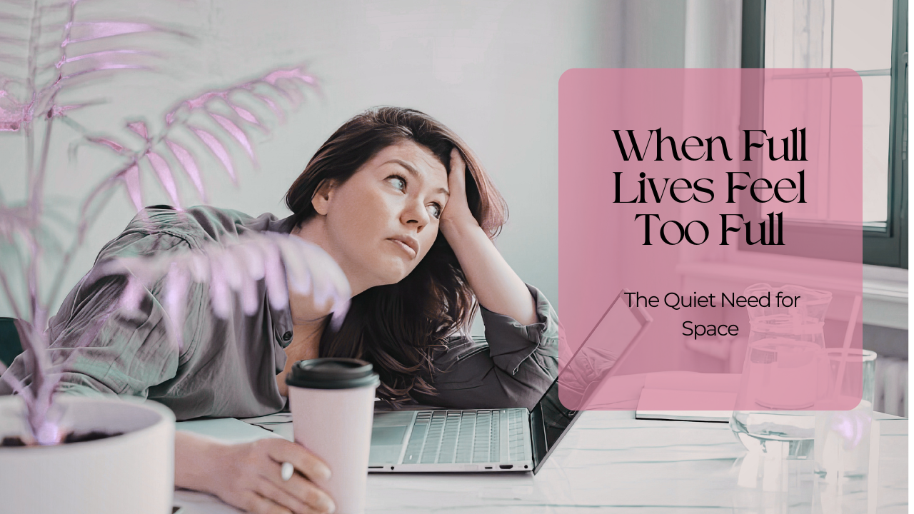 Working woman with laptop thinking 