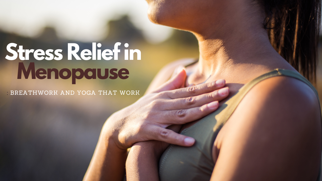 Woman breathing relaxed