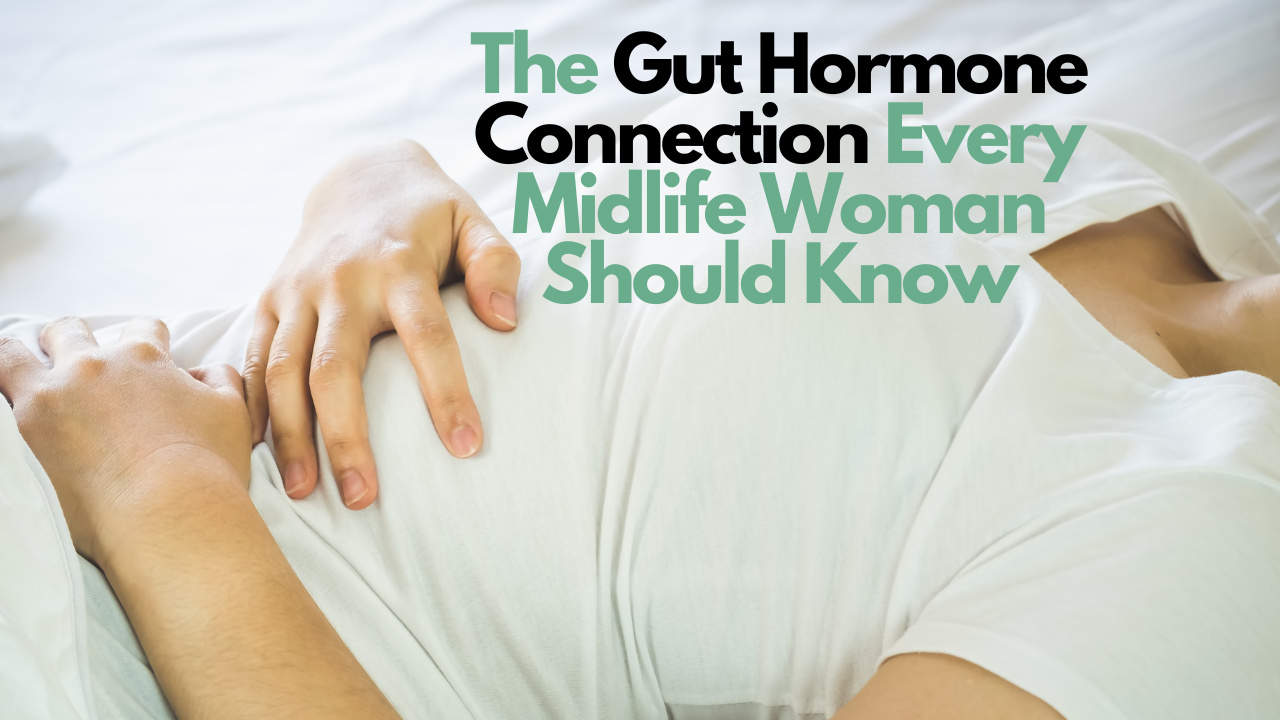 woman holding stomach