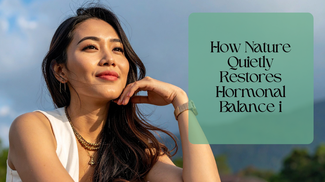 Woman in nature relaxed