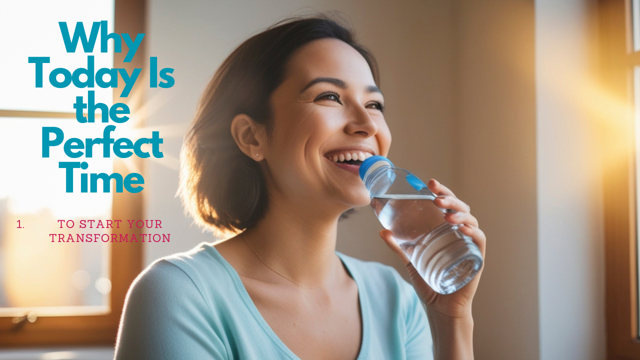 woman drinking water