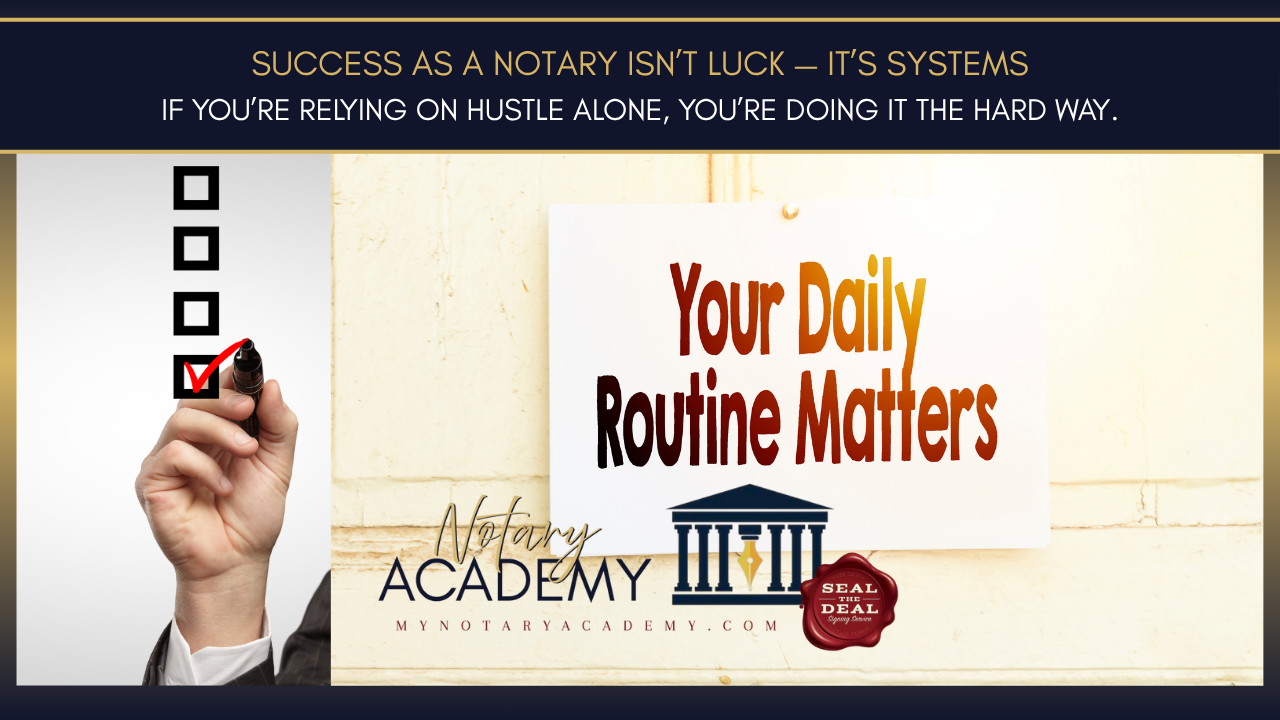 Success as a Notary Isn’t Luck — It’s Systems