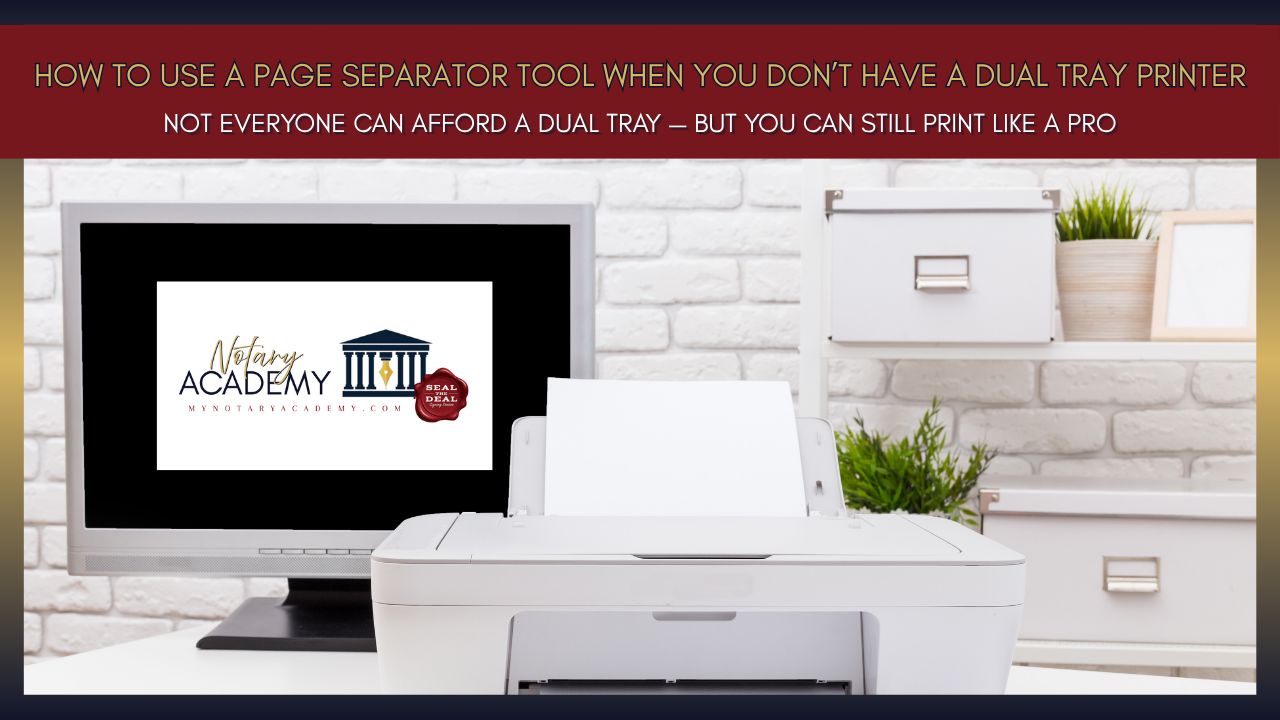 How to Use a Page Separator Tool When You Don’t Have a Dual Tray Printer