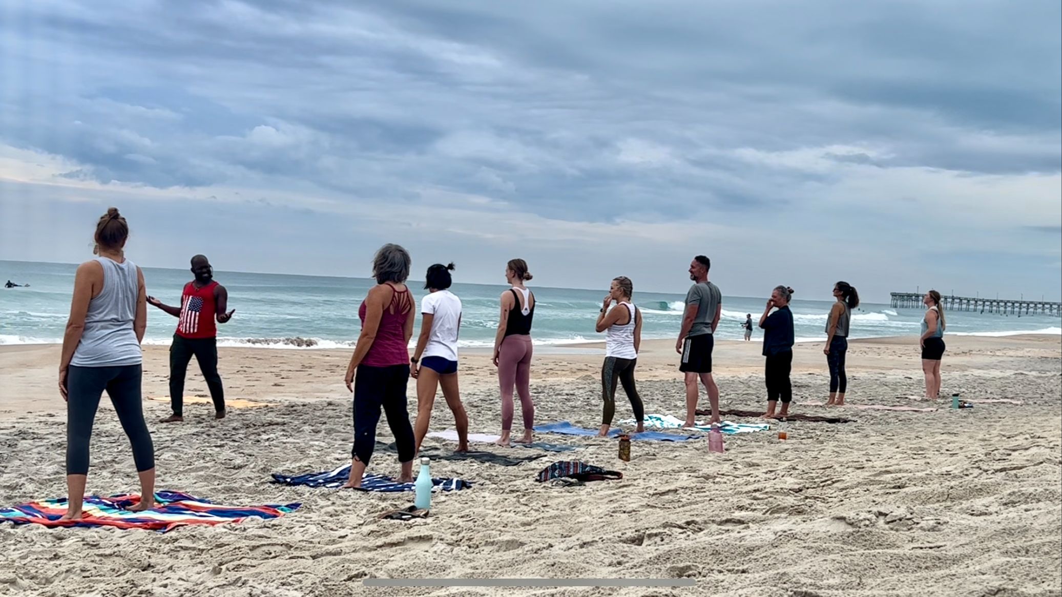 Beach Yoga Topsail Island with Yoga With Fidel