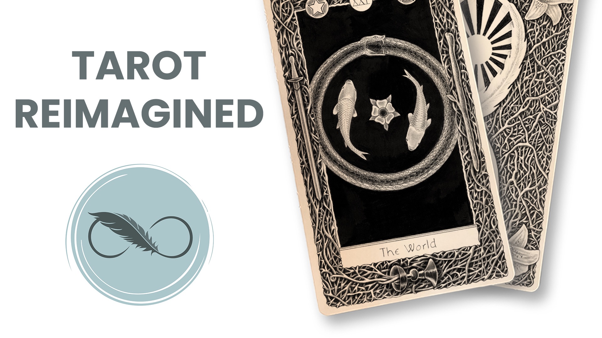 Tarot Card of The World shown next to a title stating "Tarot Reimagined"