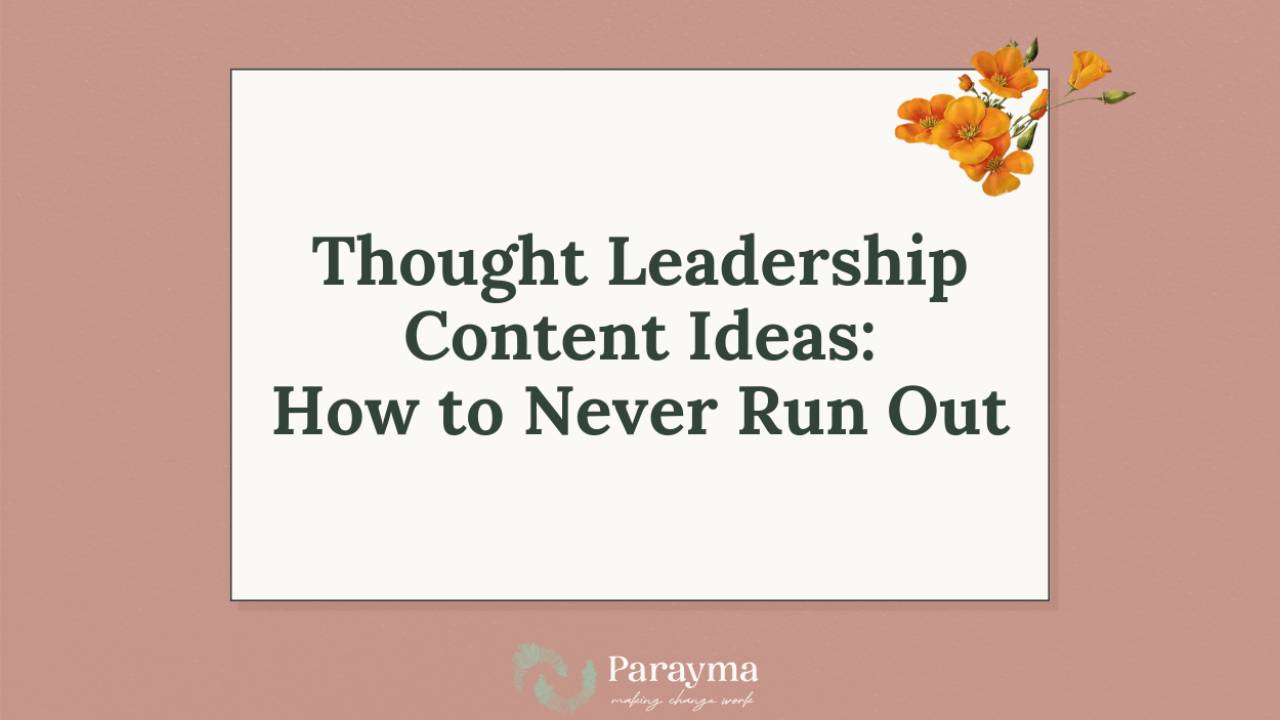 thought leadership content ideas