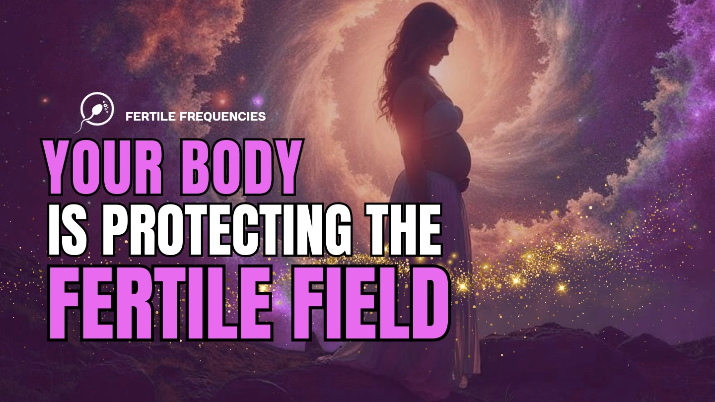 Woman sitting calmly, reflecting on fertility while her body protects the fertile field with wisdom