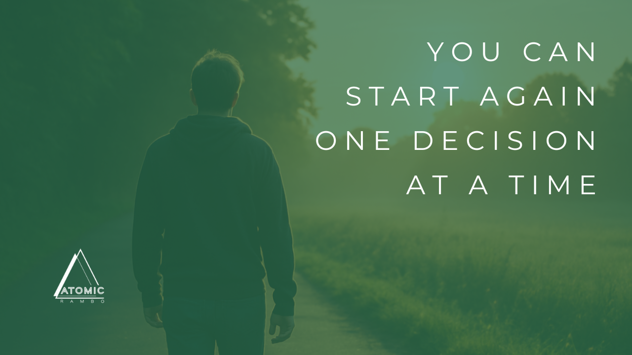 A man walks alone down a quiet tree-lined path at sunrise. The image represents personal transformation, self-led change, and the beginning of a recovery journey. Used in ARC Coaching's blog about alcohol recovery to symbolise hope, commitment, and the power of taking one step at a time.