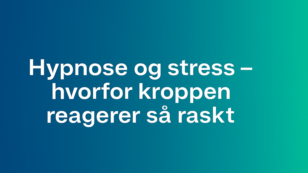 Forskning viser at hypnose raskt roer stressresponsen i kroppen. Les hvorfor hypnose virker direkte på nervesystemet og mental helse.