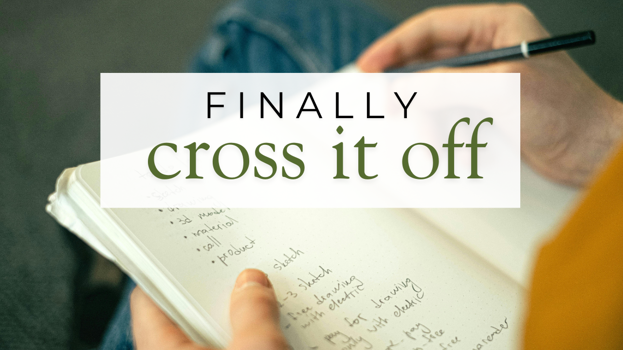 how to get that task done you always push off