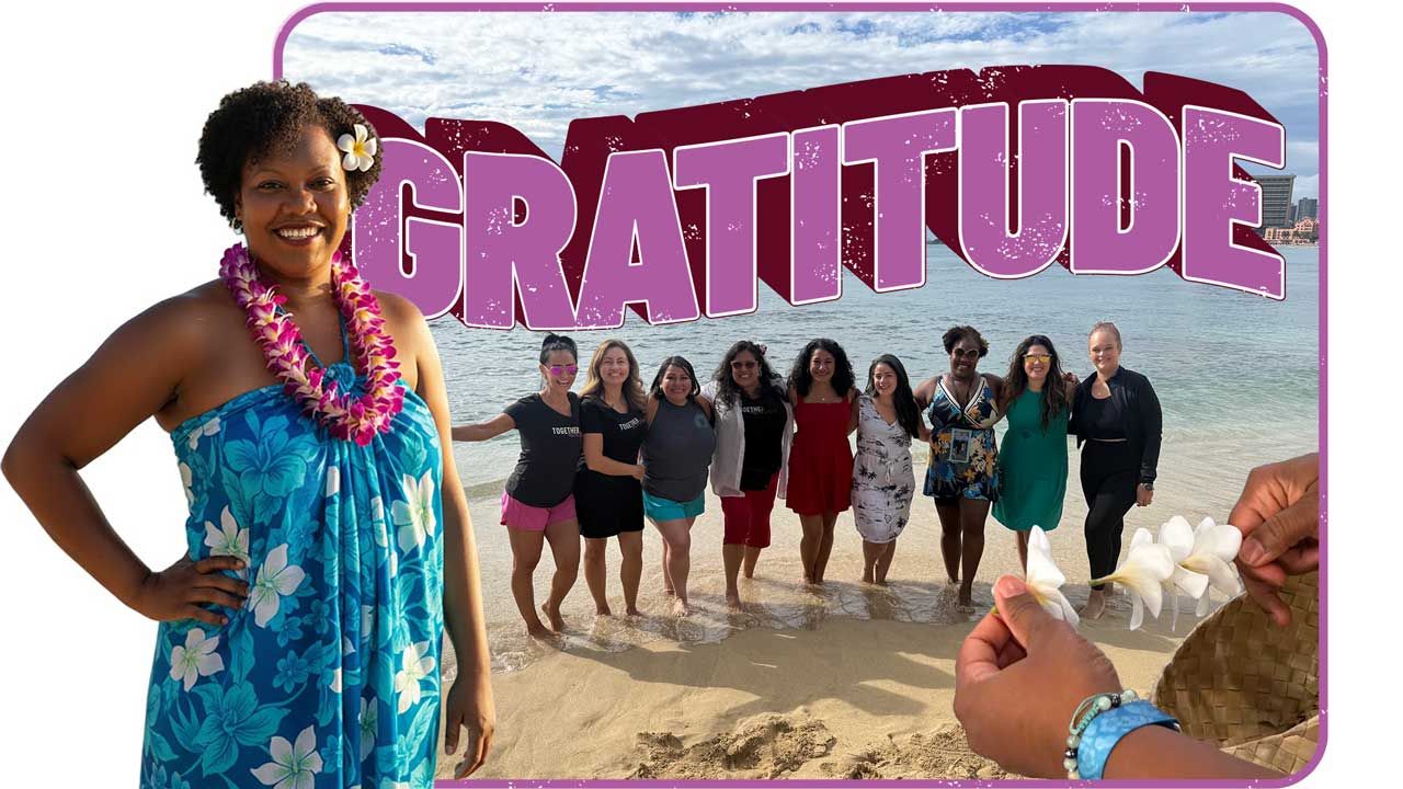 Coach Dora Mendez at a wellness retreat in Hawaii