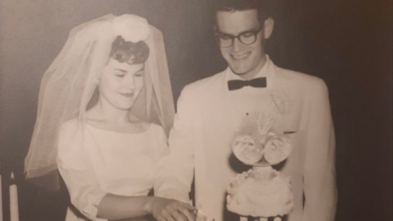Vintage wedding photograph of Philip Huston Hutchens