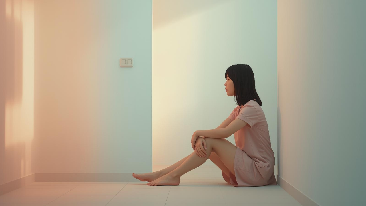 Person sitting quietly in reflection, beginning the process of healing from past trauma