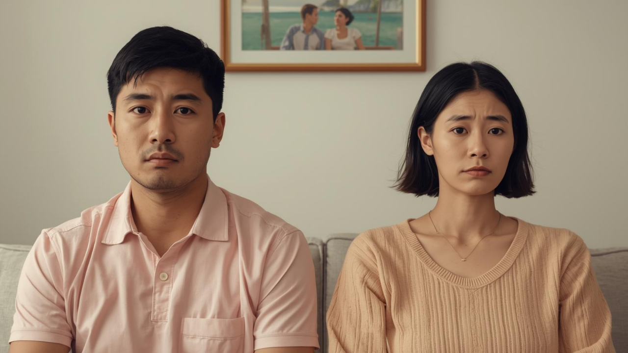 Couple in marriage counselling session in Singapore rediscovering emotional connection and rekindling relationship at SACRED Institute