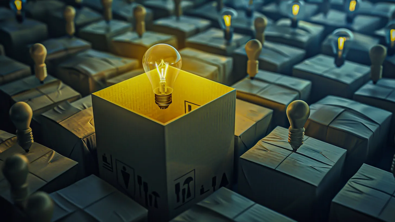 LIGHT BULB ON BOX