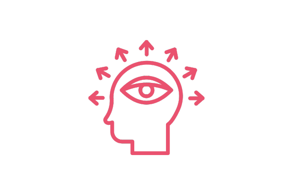 人間と目のイラスト