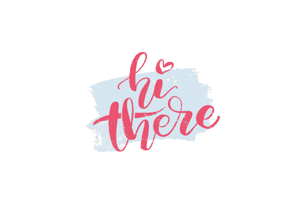 hi thereと書かれたイラスト