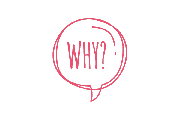 Why?と書かれたイラスト