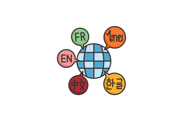 多言語のイラスト