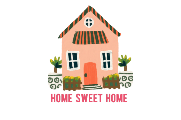 home sweet homeと書かれたイラスト