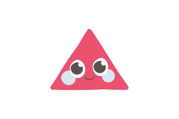 赤い三角形のイラスト