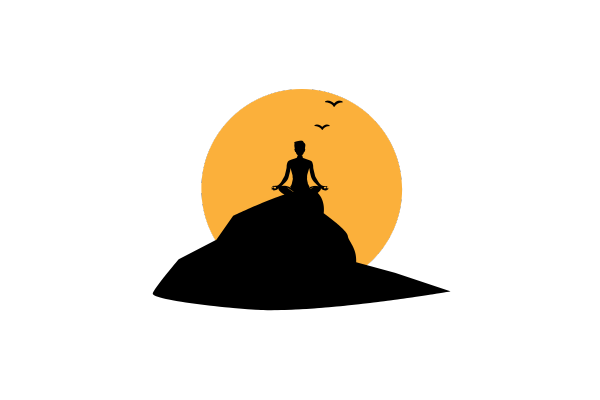 瞑想する人のイラスト