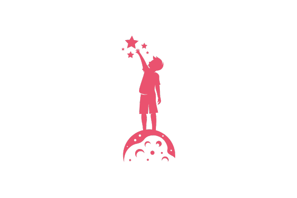 星を掴もうとする子供