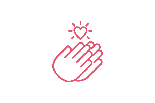 拍手するイラスト