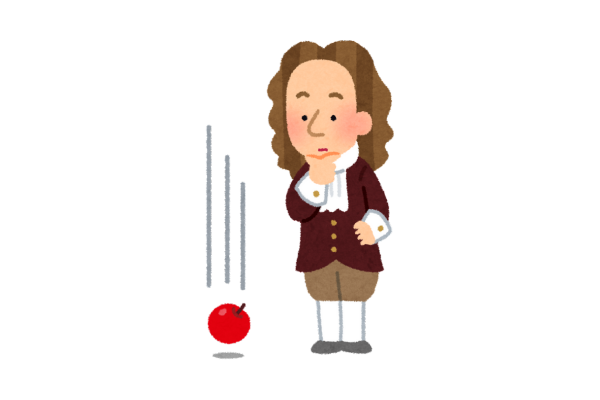 リンゴが落ちるイラスト