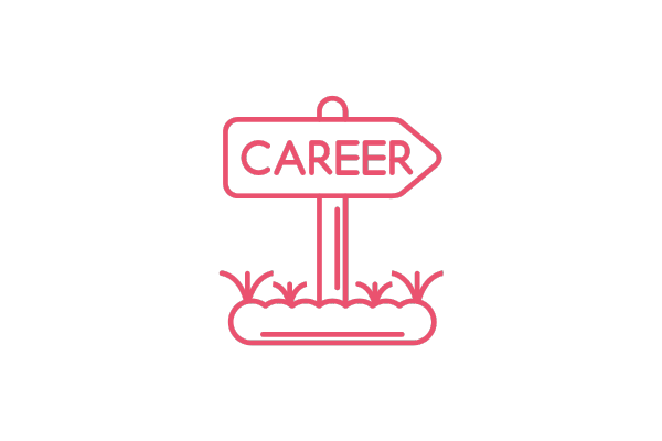 キャリアと書かれた看板のイラスト