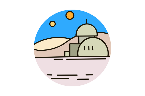 砂漠の風景のイラスト