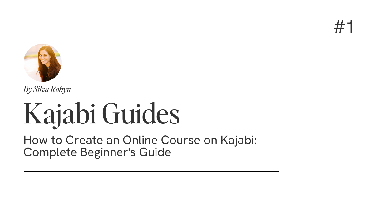 How to create an online course with Kajabi
