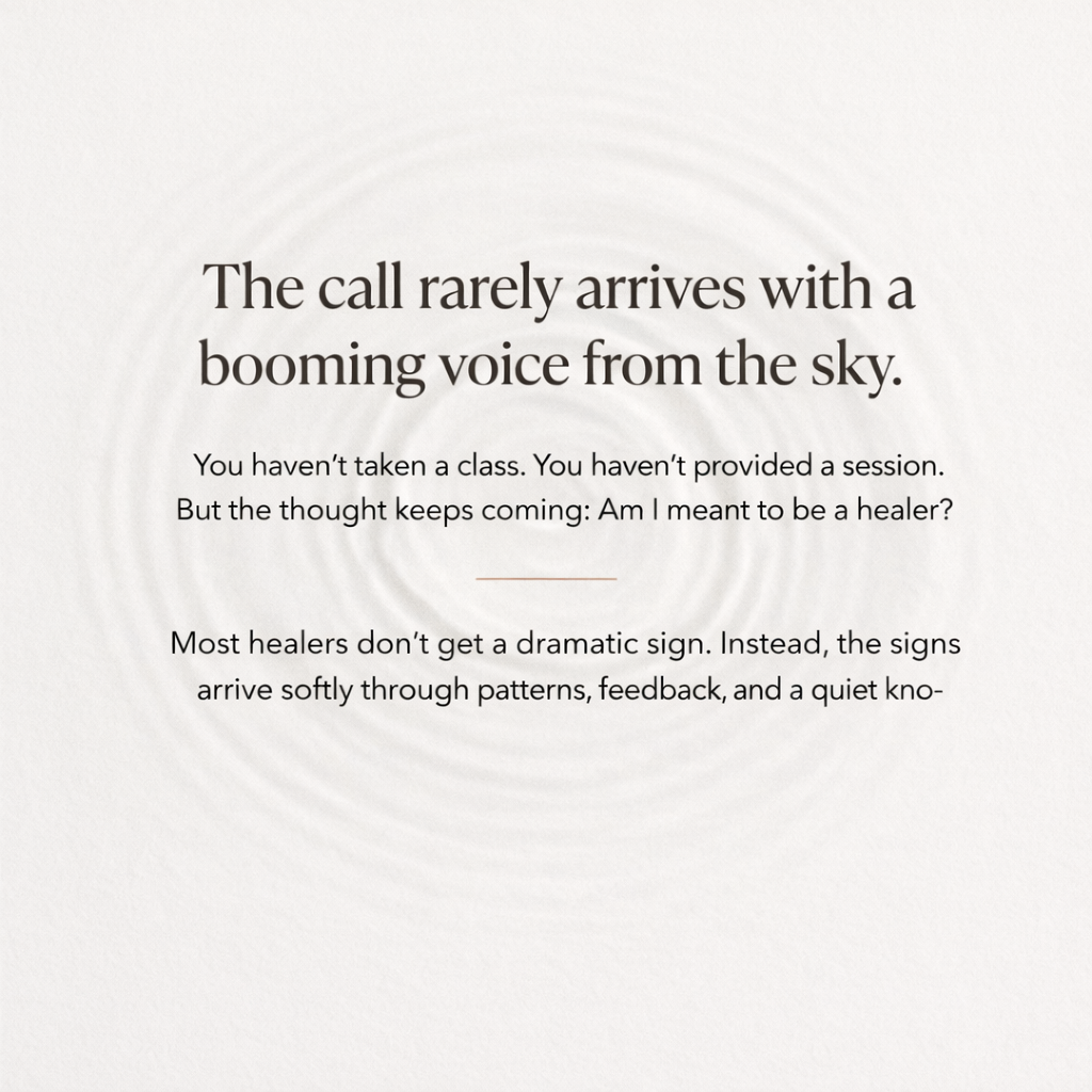 Reflective image about the call to healing