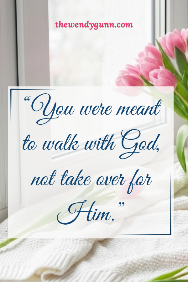 Christian woman surrendering responsibility and trusting God with the outcome