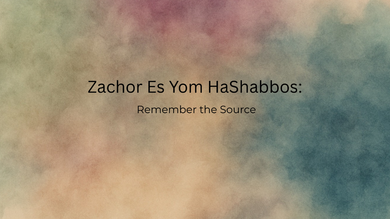 Zachor Es Yom HaShabbos: Remember the Source