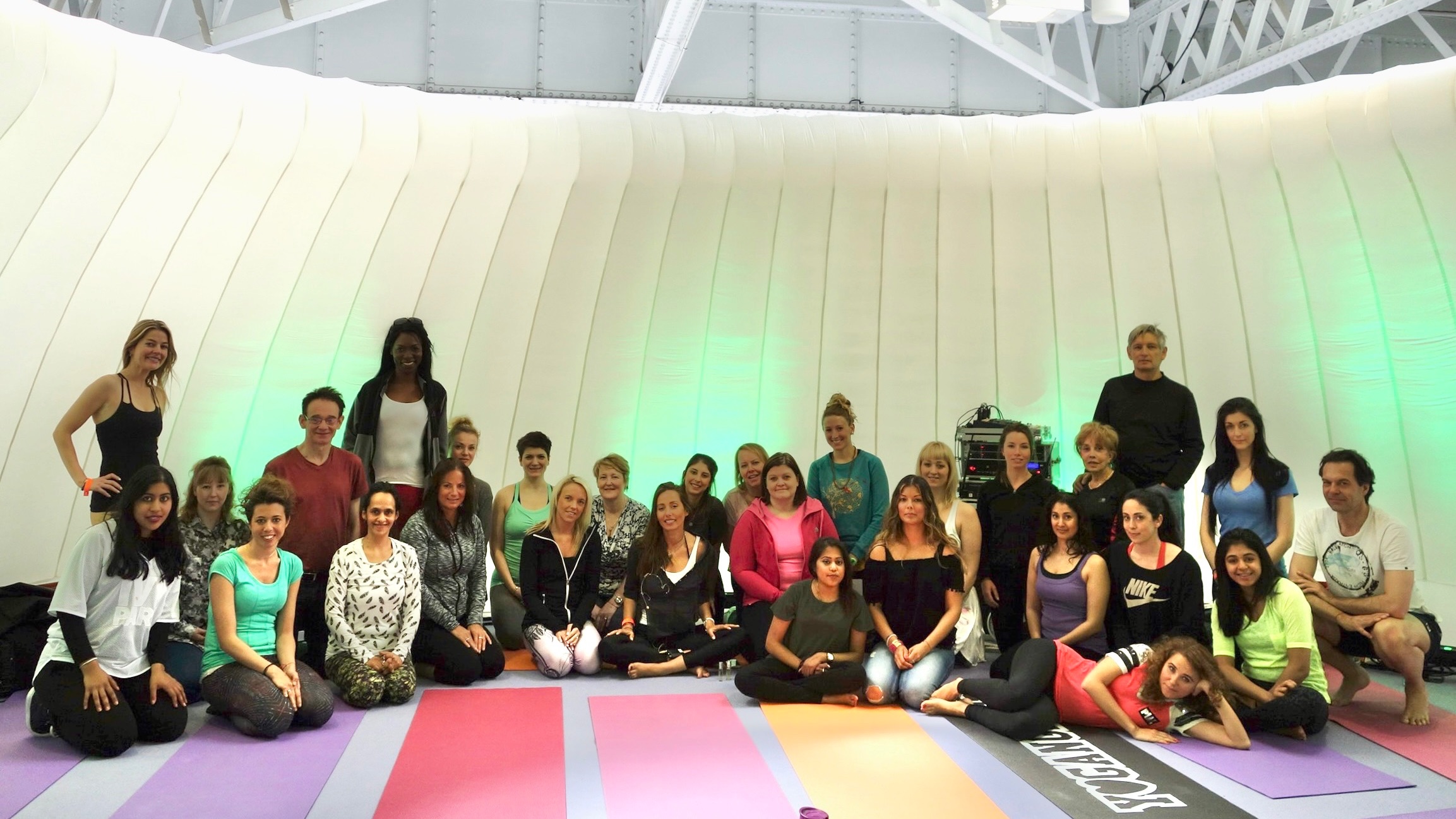 Sonia Doubell yoga pose for Return to Radiance London class