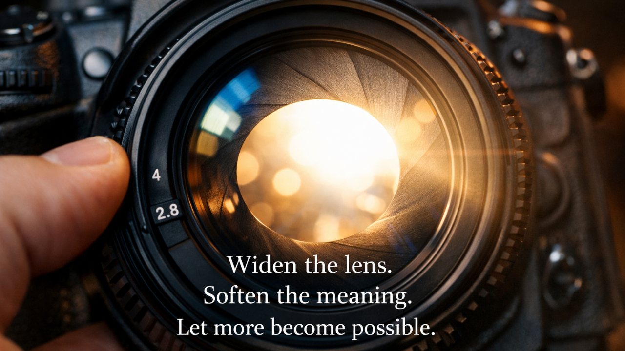 A simple triptych image: Lens → Processing → Image